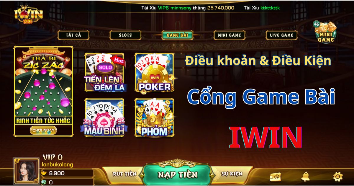 Điều khoản và điều kiện Iwin bảo vệ game thủ và cổng game