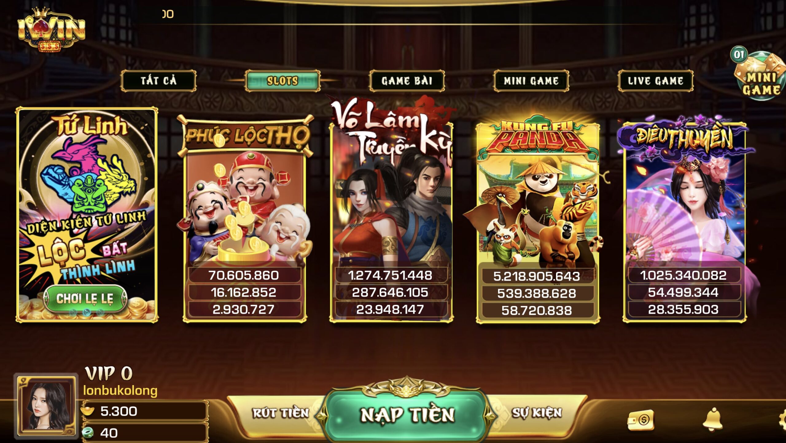 Các bước vào game Điêu Thuyền tại cổng game Iwin