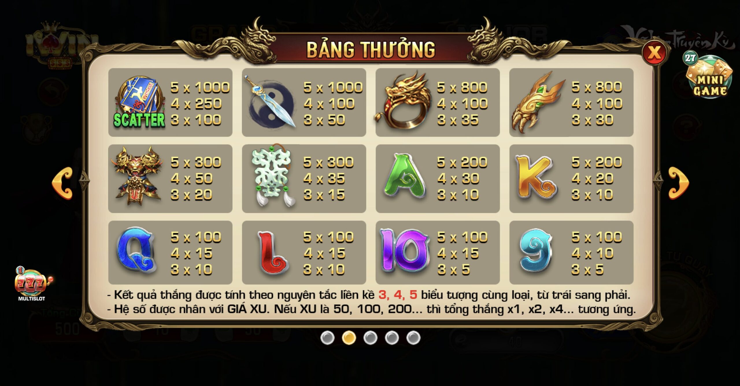 Hướng dẫn cách chơi game slot Võ Lâm Truyền Kỳ Iwin